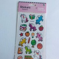 STICKER SHEET SMALL UNICORN 