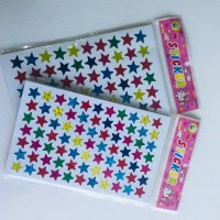 STICKER SHEET MULTI COLOR STAR 1PKT