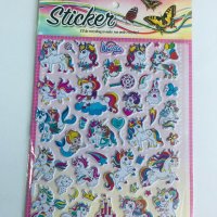 STICKER SHEET LARGE UNICORN